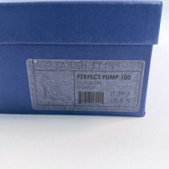 Perfect Pump 100mm Suede Pointed-Toe Heels in Taupe by Sarah Flint - Picture 16 of 16